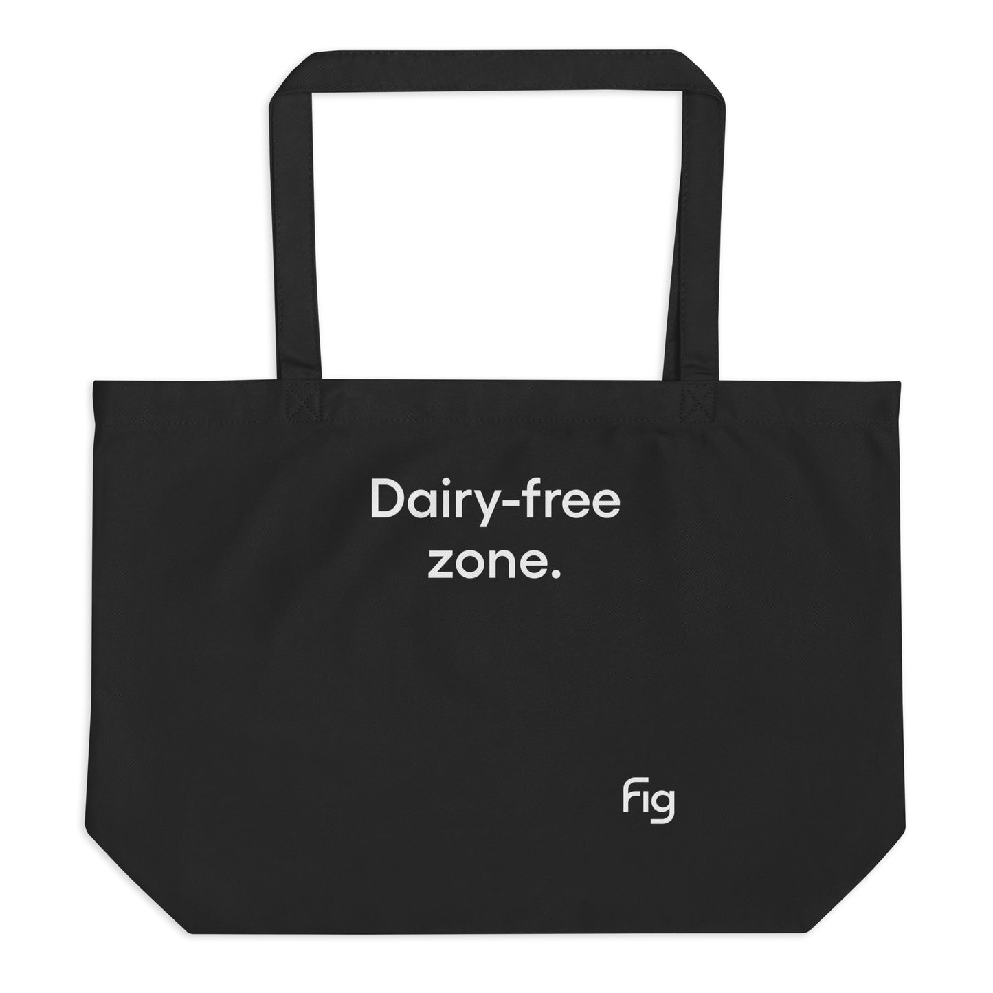 Dairy-free zone | Large organic tote bag