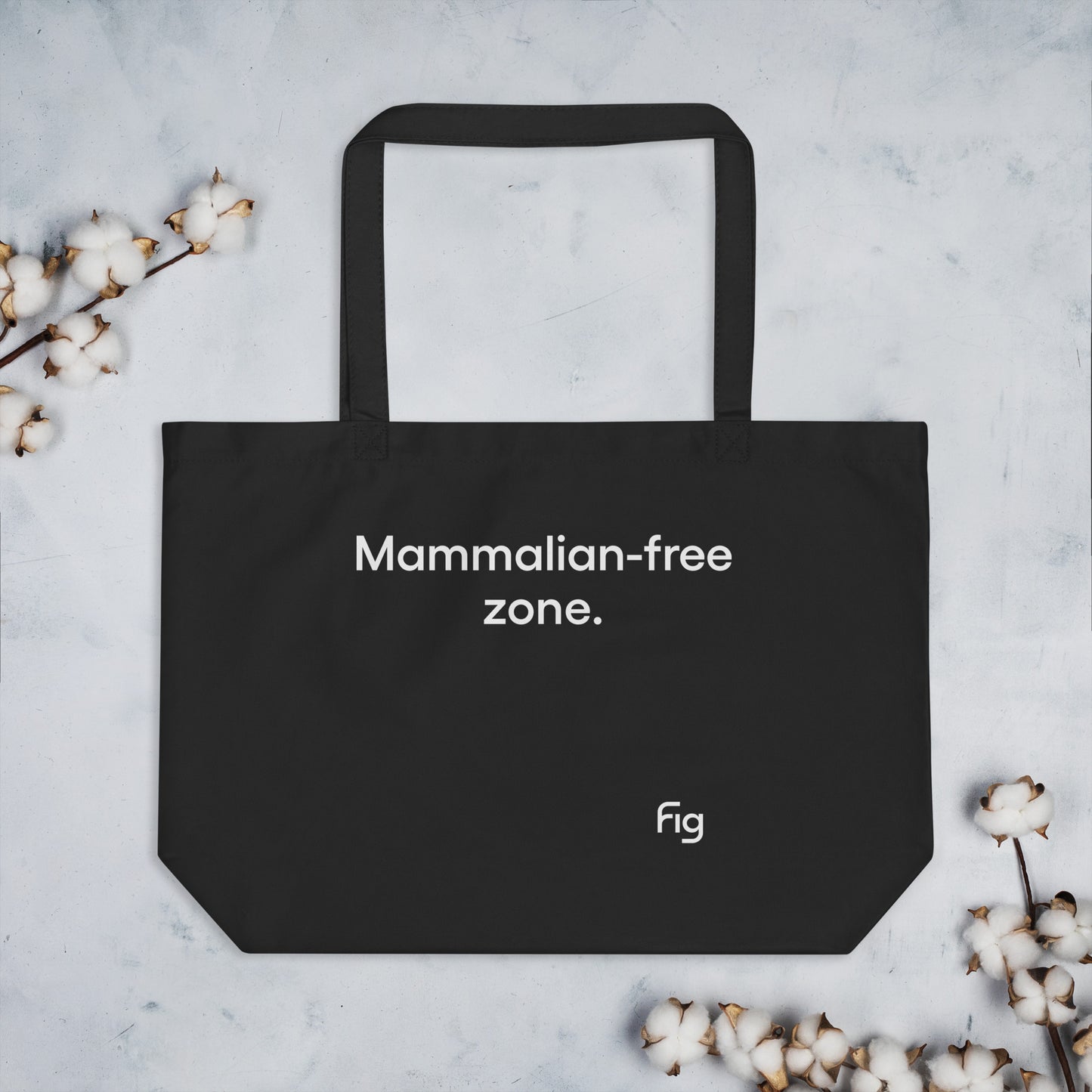 Mammalian-free zone | Large organic tote bag | Alpha Gal