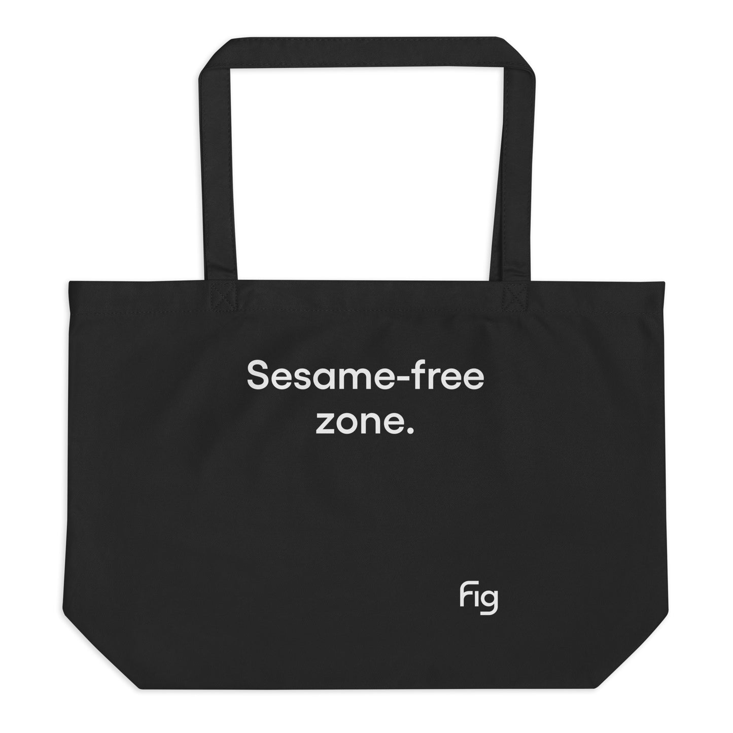 Sesame-free zone | Large organic tote bag