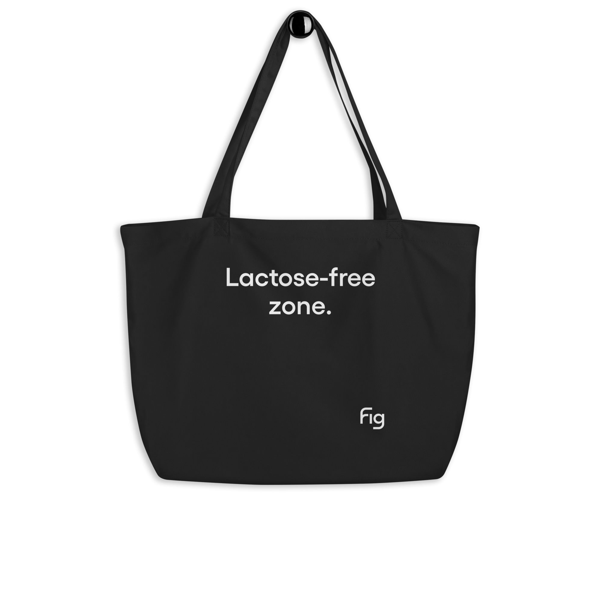 Lactose-free zone | Large organic tote bag – Fig Merch Store