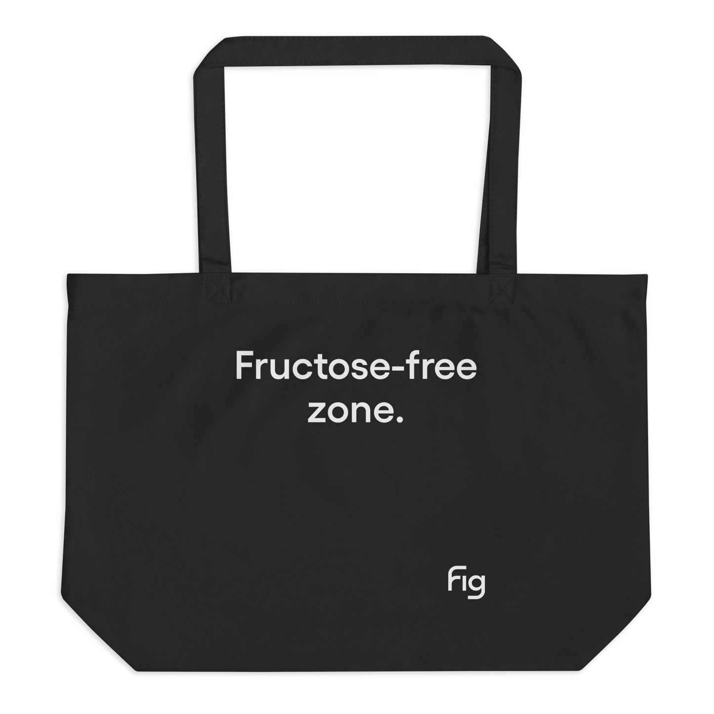 Fructose-free zone | Large organic tote bag