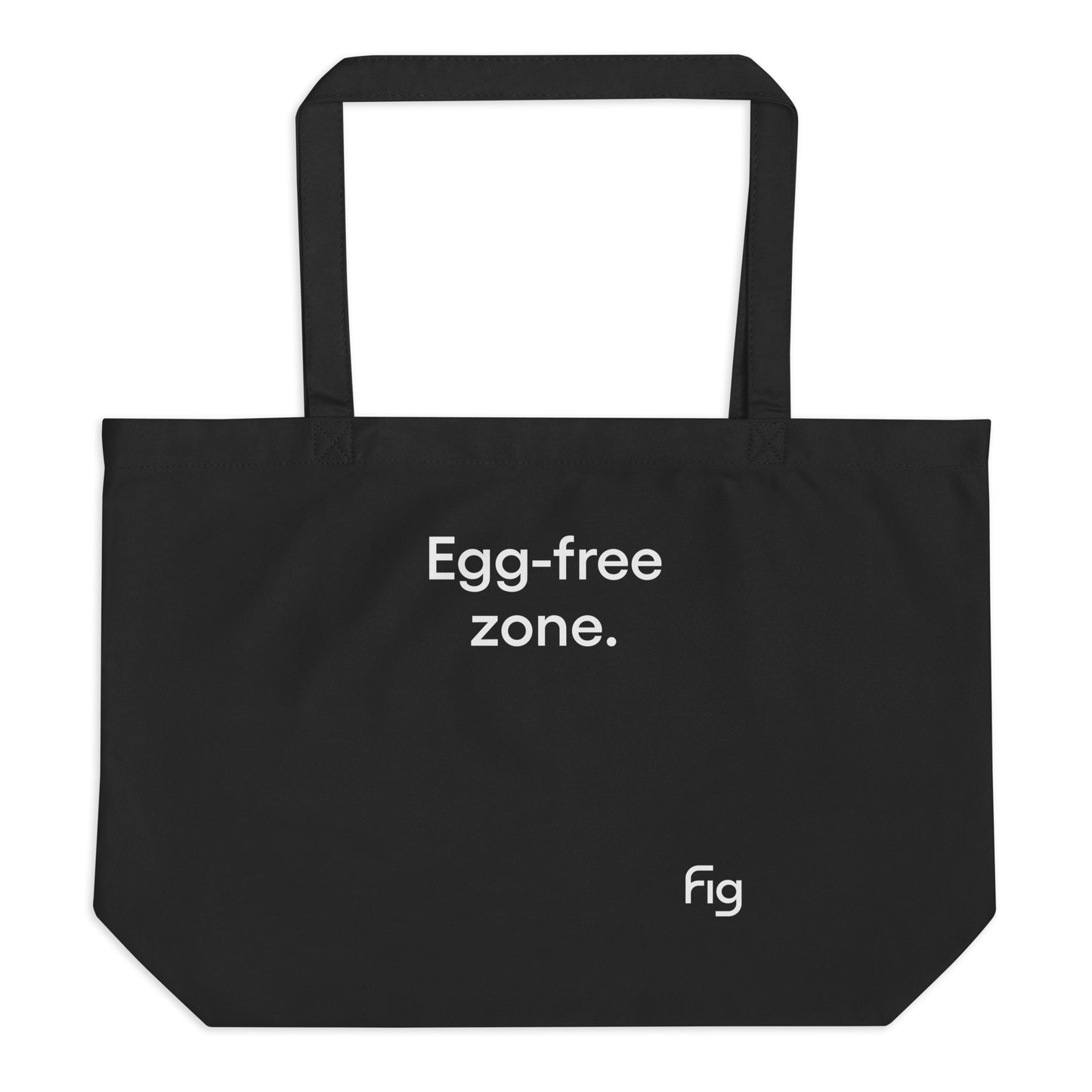 Egg-free zone | Large organic tote bag