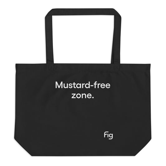 Mustard-free zone | Large organic tote bag