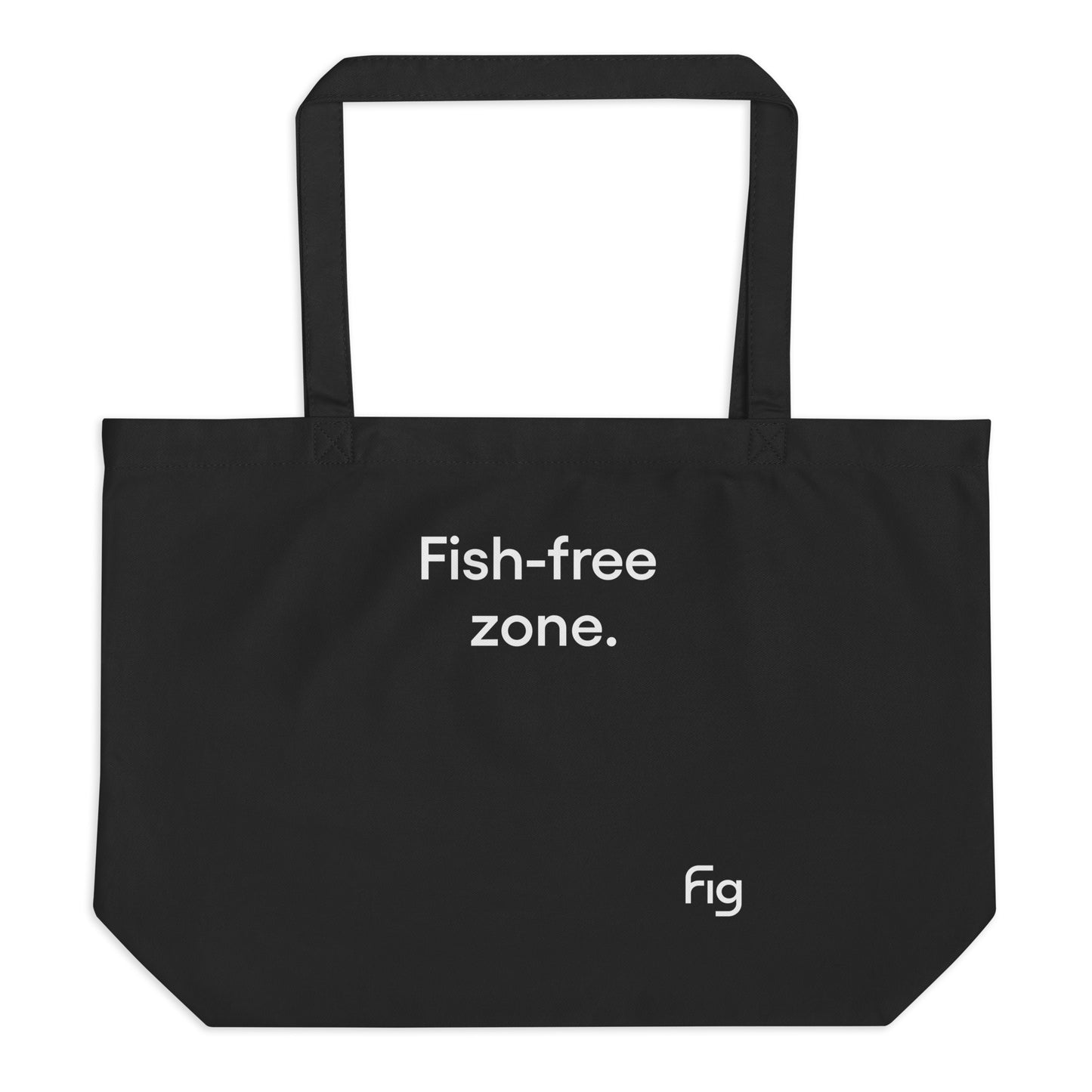 Fish-free zone | Large organic tote bag