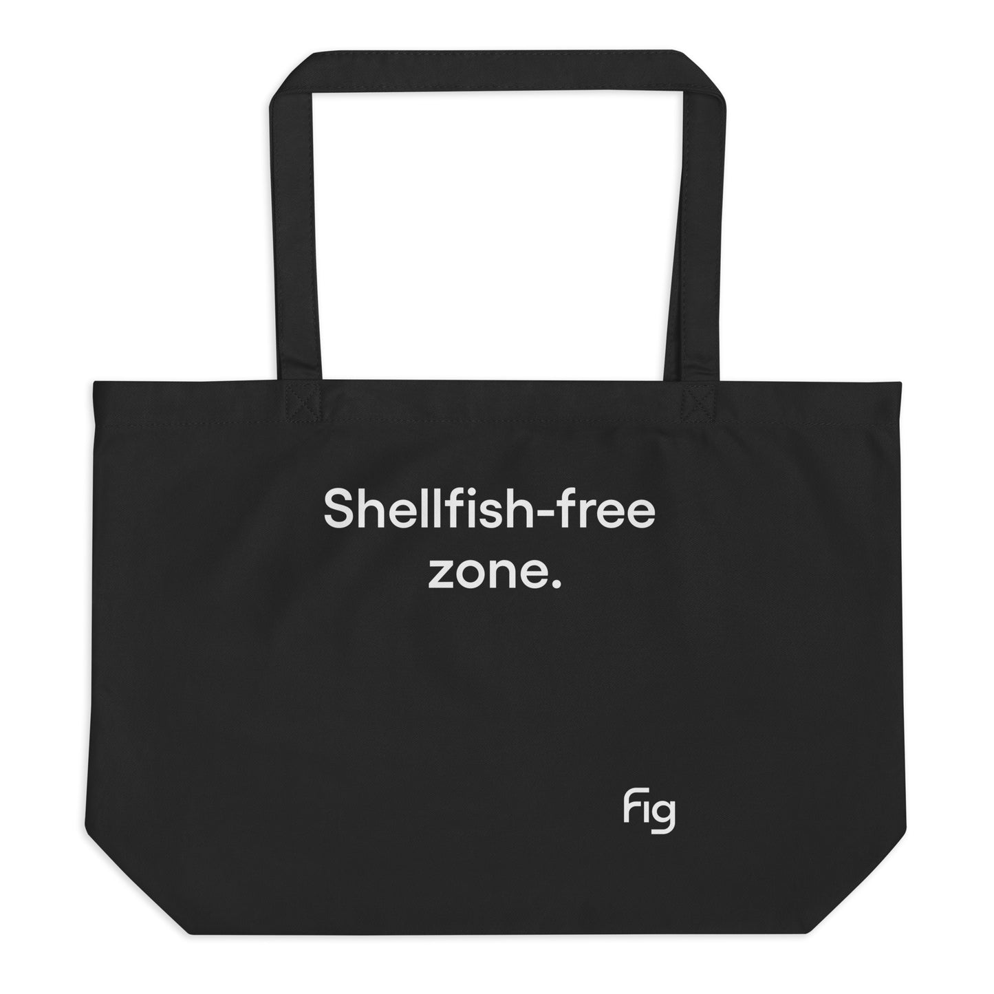 Shellfish-free zone | Large organic tote bag