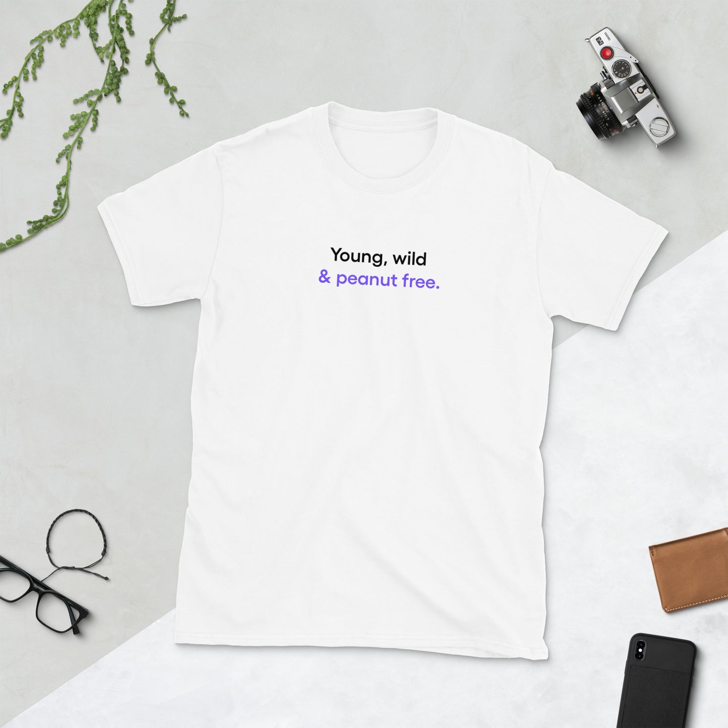 Young, wild & peanut free | Short-Sleeve Unisex T-Shirt