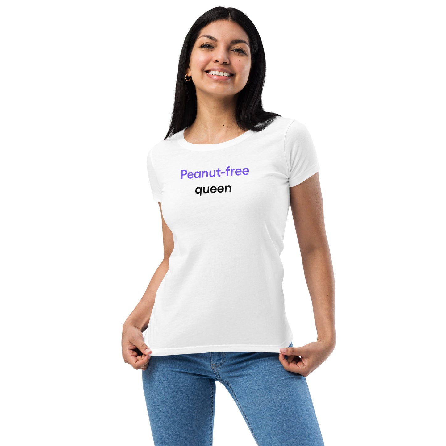 Peanut-free queen | Women’s fitted t-shirt