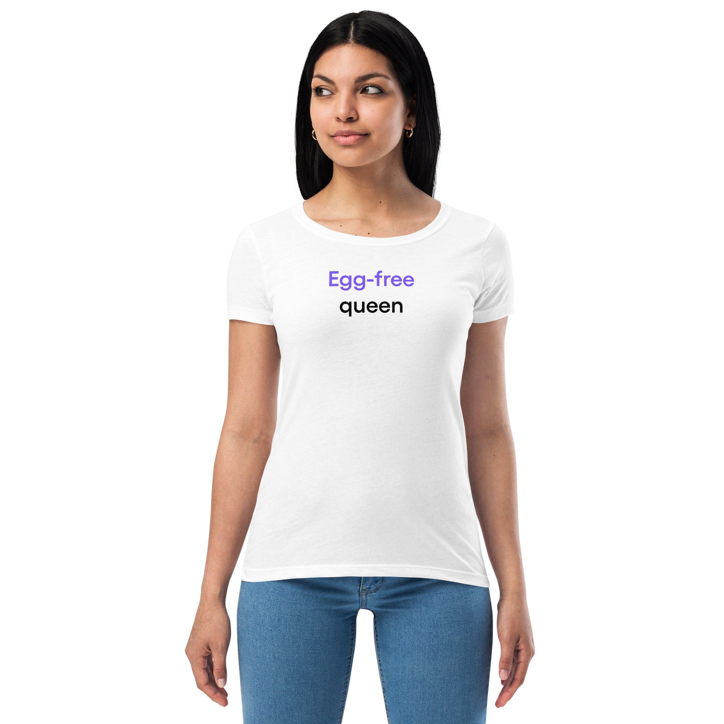 Egg-free queen | Women’s fitted t-shirt