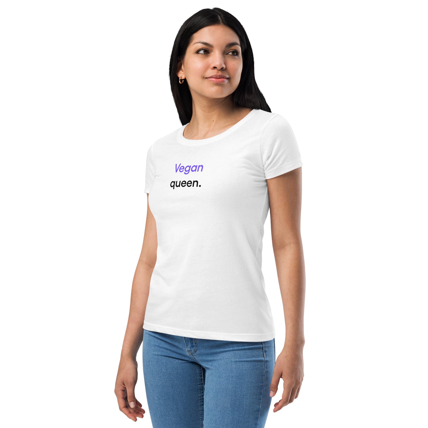 Vegan queen | Women’s fitted t-shirt